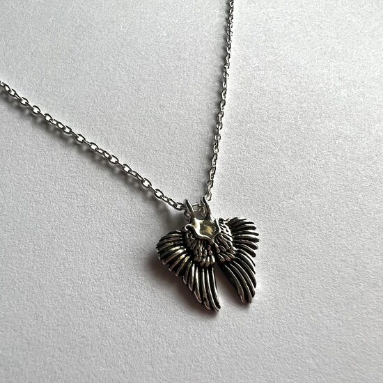 Silver Chain Necklace Gargantilla Alas
